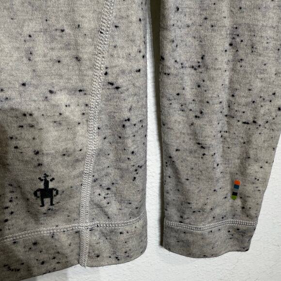 Smartwool Light Heather Gray All Season Base Layer 1/4 Zip Top Sz M - Picture 5 of 13